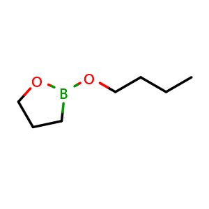 Chemical structure of 2-Butoxy-1,2-oxaborolane , CAS 4525-53-5, AChemBlock W164494