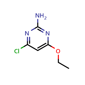 Chemical structure of 4-Chloro-6-ethoxy-2-pyrimidinamine , CAS 89784-02-1, AChemBlock W164511