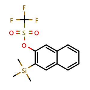 Chemical structure of 3-(Trimethylsilyl)naphthalen-2-yl trifluoromethanesulfonate , CAS 780820-43-1, AChemBlock W164520