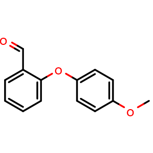 Chemical structure of 2-(4-Methoxyphenoxy)benzaldehyde , CAS 19434-36-7, AChemBlock W164525