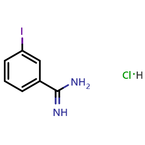 Chemical structure of 3-Iodobenzimidamide hydrochloride , CAS 97603-32-2, AChemBlock W164545
