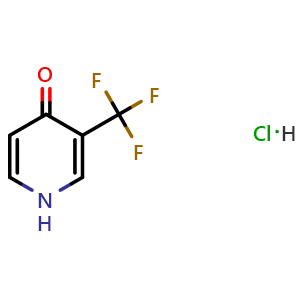 Chemical structure of 3-(Trifluoromethyl)pyridin-4(1H)-one hydrochloride , CAS 2803477-04-3, AChemBlock W164571