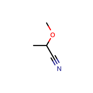 Chemical structure of 2-Methoxypropanenitrile , CAS 33695-59-9, AChemBlock W164623