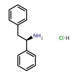 Chemical structure of (R)-1,2-Diphenylethanamine hydrochloride , CAS 14149-01-0, AChemBlock W164626
