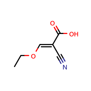 Chemical structure of 2-Cyano-3-ethoxyacrylic acid , CAS 71648-24-3, AChemBlock W164646