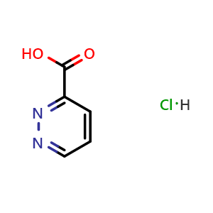 Chemical structure of pyridazine-3-carboxylic acid hydrochloride , CAS 674783-27-8, AChemBlock W164657