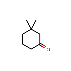 Chemical structure of 3,3-dimethylcyclohexanone , CAS 2979-19-3, AChemBlock W164680