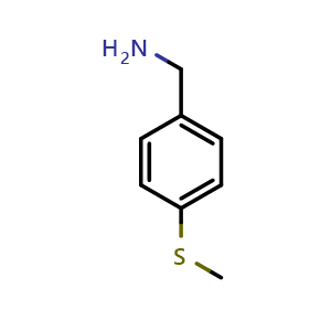 Chemical structure of [4-(methylsulfanyl)phenyl]methanamine , CAS 83171-39-5, AChemBlock W164692