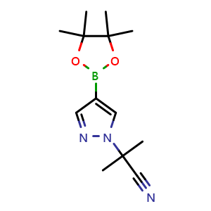 2-methyl-2-[4-(4,4,5,5-tetramethyl-1,3,2-dioxaborolan-2-yl)pyrazol-1-yl]propanenitrile