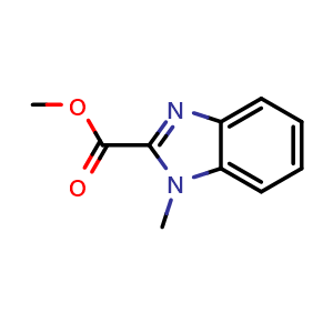 Chemical structure of Methyl 1-methyl-1H-benzo[d]imidazole-2-carboxylate , CAS 2849-92-5, AChemBlock W164774