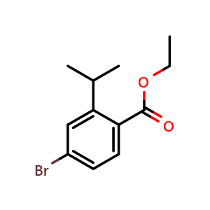 Chemical structure of Ethyl 4-bromo-2-isopropylbenzoate , CAS 2404733-86-2, AChemBlock W164775