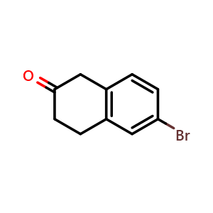 Chemical structure of 6-bromotetralin-2-one , CAS 4133-35-1, AChemBlock W164786