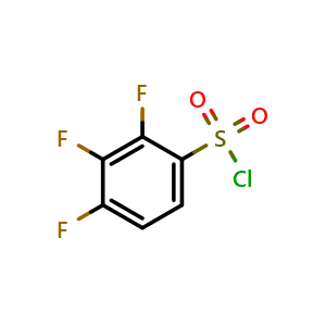 Chemical structure of 2,3,4-trifluorobenzene-1-sulfonyl chloride , CAS 175278-08-7, AChemBlock W164802