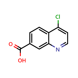 Chemical structure of 4-chloroquinoline-7-carboxylic acid , CAS 49713-58-8, AChemBlock W164834
