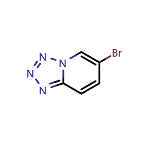 Chemical structure of 6-bromotetrazolo[1,5-a]pyridine , CAS 35235-74-6, AChemBlock W164835