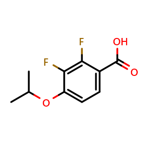 Chemical structure of 2,3-Difluoro-4-isopropoxybenzoic acid , CAS 2404733-87-3, AChemBlock W164844