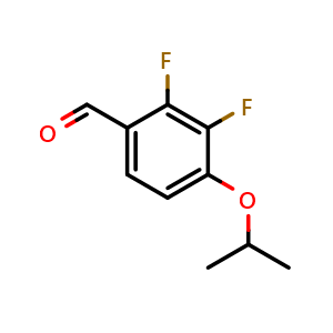 Chemical structure of 2,3-Difluoro-4-isopropoxybenzaldehyde , CAS 2404734-10-5, AChemBlock W164845