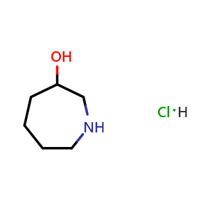 Chemical structure of Azepan-3-ol hydrochloride , CAS 1951441-20-5, AChemBlock W164866