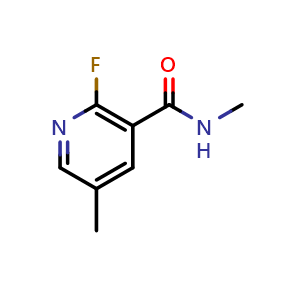 Chemical structure of 2-Fluoro-N,5-dimethylnicotinamide , CAS 2167518-30-9, AChemBlock W164915