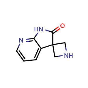 Chemical structure of 1',2'-dihydrospiro[azetidine-3,3'-pyrrolo[2,3-b]pyridine]-2'-one , CAS 1638768-22-5, AChemBlock W164917
