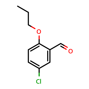 Chemical structure of 5-Chloro-2-propoxybenzaldehyde , CAS 27590-75-6, AChemBlock W164932