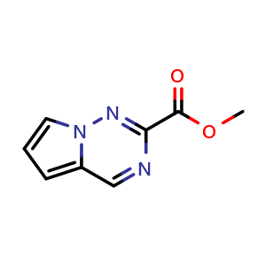 Chemical structure of methyl pyrrolo[2,1-f][1,2,4]triazine-2-carboxylate , CAS 2106690-86-0, AChemBlock W164966