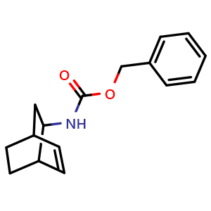 Chemical structure of benzyl N-(2-bicyclo[2 2 2]oct-5-enyl)carbamate , CAS 2289900-81-6, AChemBlock W164993