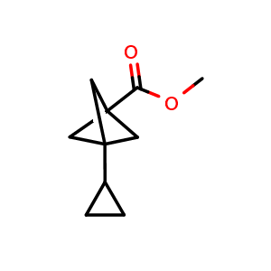 Chemical structure of methyl 3-cyclopropylbicyclo[1 1 1]pentane-1-carboxylate , AChemBlock W164996
