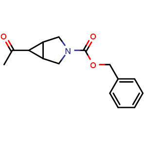 Chemical structure of benzyl 6-acetyl-3-azabicyclo[3 1 0]hexane-3-carboxylate , AChemBlock W165007