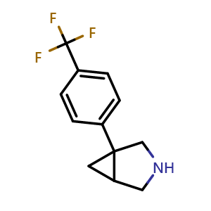 Chemical structure of 1-[4-(trifluoromethyl)phenyl]-3-azabicyclo[3 1 0]hexane , CAS 86215-23-8, AChemBlock W165008