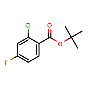 Chemical structure of Tert-butyl 2-chloro-4-fluorobenzoate , CAS 911314-43-7, AChemBlock W165032