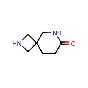 Chemical structure of 2,6-diazaspiro[3 5]nonan-7-one , CAS 2387077-88-3, AChemBlock W165057