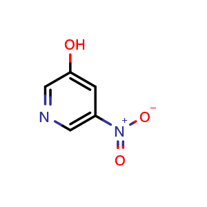 Chemical structure of 5-nitropyridin-3-ol , CAS 186593-26-0, AChemBlock W165066