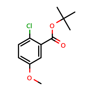 Chemical structure of tert-Butyl 2-chloro-5-methoxybenzoate , CAS 2404733-60-2, AChemBlock W165079