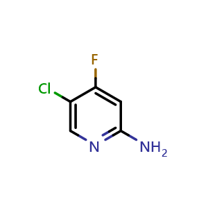 Chemical structure of 5-chloro-4-fluoro-pyridin-2-amine , CAS 1393574-54-3, AChemBlock W165102