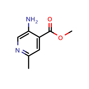 Chemical structure of methyl 5-amino-2-methyl-pyridine-4-carboxylate , CAS 860369-48-8, AChemBlock W165107