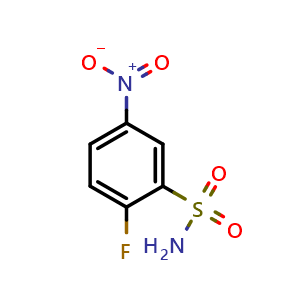 Chemical structure of 2-fluoro-5-nitro-benzenesulfonamide , CAS 881823-44-5, AChemBlock W165123