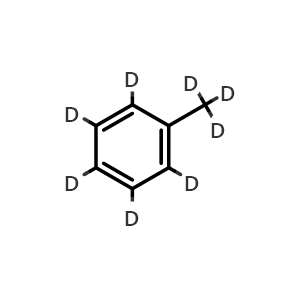Chemical structure of 1,2,3,4,5-pentadeuterio-6-(trideuteriomethyl)benzene , CAS 2037-26-5, AChemBlock W165137