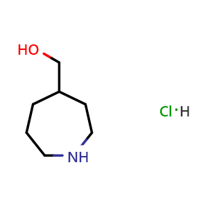 Chemical structure of azepan-4-ylmethanol hydrochloride , CAS 1951441-82-9, AChemBlock W165158