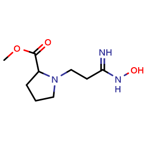 Chemical structure of methyl 1-[3-(hydroxyamino)-3-imino-propyl]pyrrolidine-2-carboxylate , AChemBlock W165167