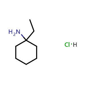 Chemical structure of 1-ethylcyclohexanamine hydrochloride , CAS 90226-26-9, AChemBlock W165172