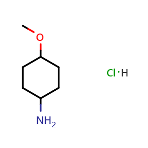 Chemical structure of 4-methoxycyclohexanamine hydrochloride , CAS 5460-27-5, AChemBlock W165173