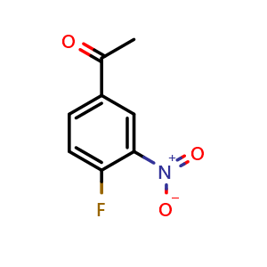 Chemical structure of 4'-Fluoro-3'-nitroacetophenone , CAS 400-93-1, AChemBlock W165182