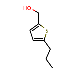 Chemical structure of (5-Propylthiophen-2-yl)methanol , CAS 153561-66-1, AChemBlock W165188