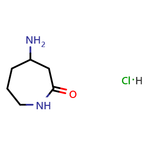 Chemical structure of 4-Aminoazepan-2-one hydrochloride , CAS 1427436-28-9, AChemBlock W165206