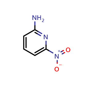 Chemical structure of 6-nitropyridin-2-amine , CAS 14916-63-3, AChemBlock W165207