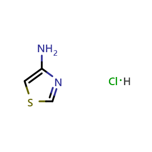 Chemical structure of thiazol-4-amine hydrochloride , CAS 59134-95-1, AChemBlock W165213