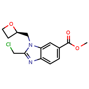 methyl 2-(chloromethyl)-3-[[(2R)-oxetan-2-yl]methyl]benzimidazole-5-carboxylate