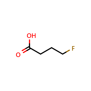 Chemical structure of 4-fluorobutanoic acid , CAS 462-23-7, AChemBlock W165254