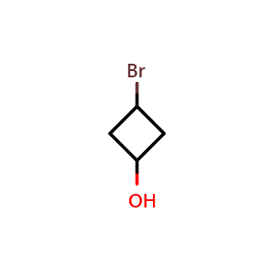 Chemical structure of 3-bromocyclobutanol , CAS 1552270-60-6, AChemBlock W165272